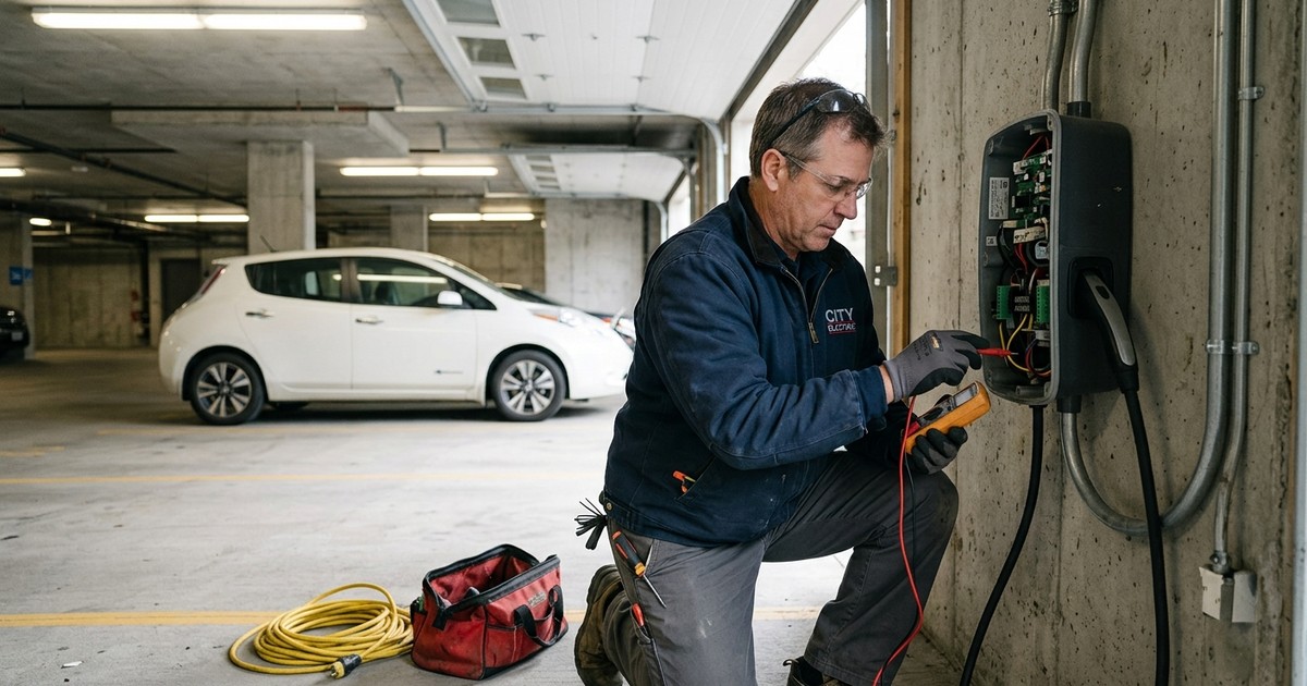Maintenance annuelle d'une borne de recharge à Metz